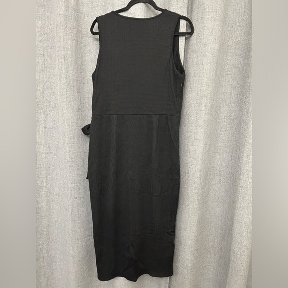 GRACE KARIN Women's Casual Knit Dress Sleeveless Summer V Neck Tie Waist Ribbed - Picture 7 of 8